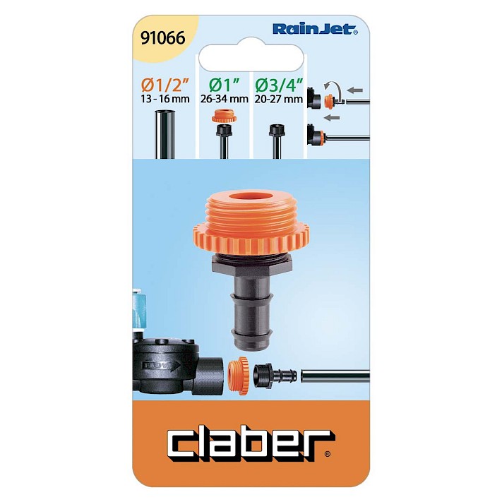 3/4 - 1 THREADED COUPLING FOR 1/2 HOSE