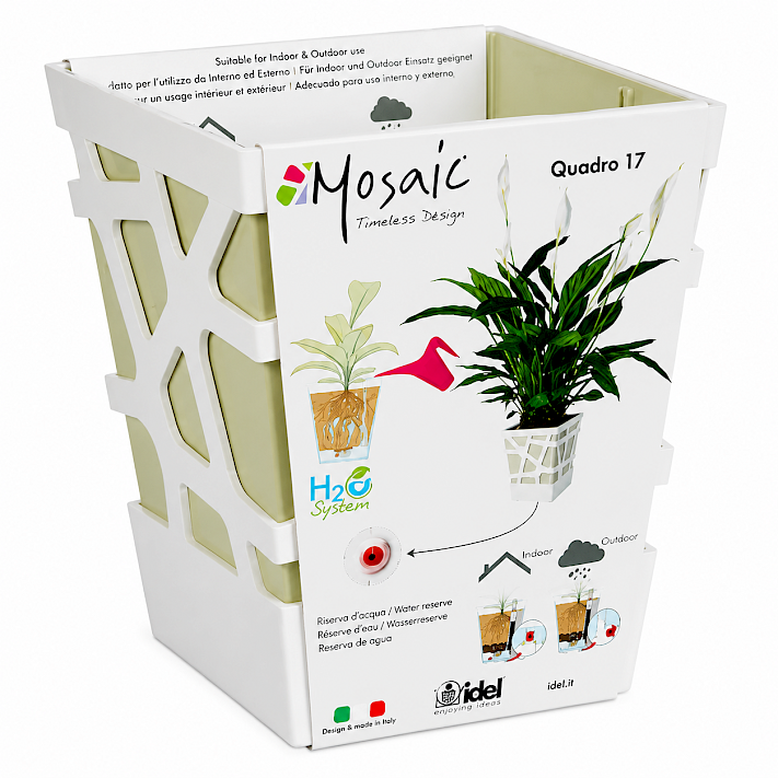 Mosaic Quadro 17 White/Pistachio