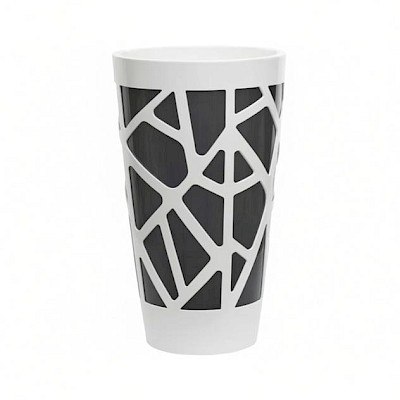 Mosaic Curve High 40 White/Taupe