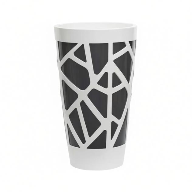 Mosaic Curve High 40 White/Taupe