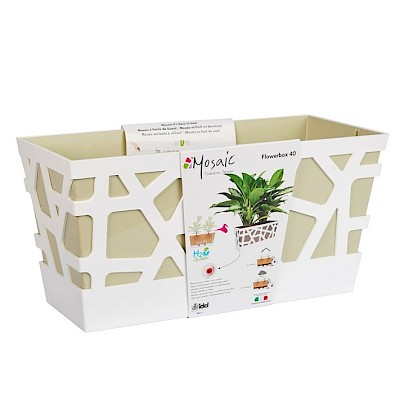 Mosaic FlowerBox 40 White/Pistachio