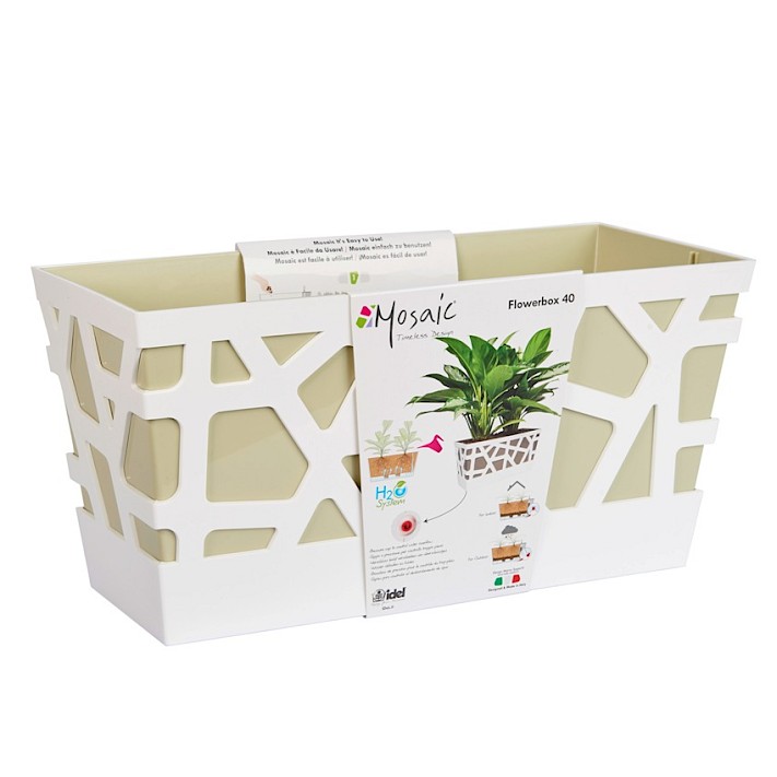 Mosaic FlowerBox 40 White/Pistachio