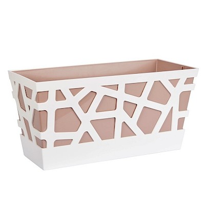 Mosaic FlowerBox 40 White/Powder